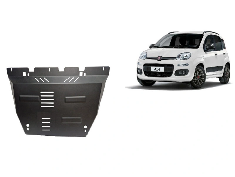 Bunnplate stål Fiat Panda 4x4 2011 - 2023 | Motordeksel - Beskyttelse deksel under motor