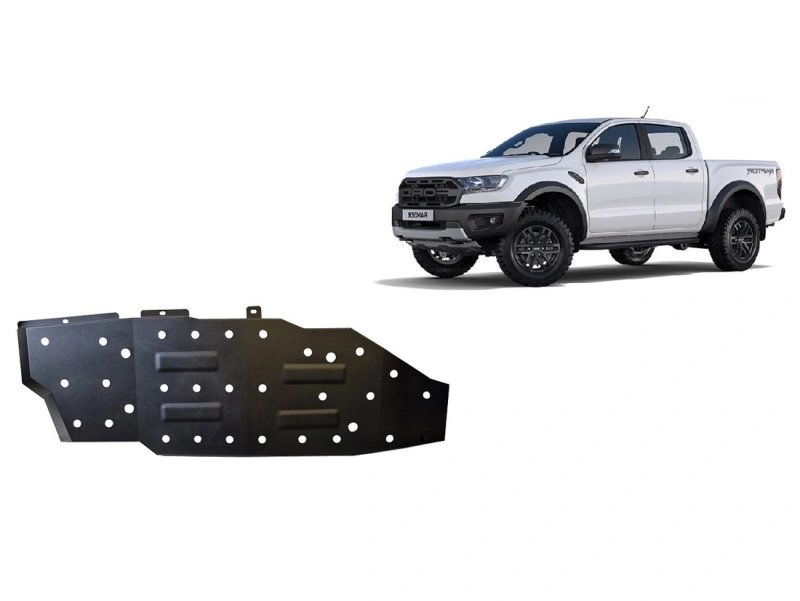 Bunnplate stål Ford Ranger Raptor 2020 - 2023 | Drivstofftankdeksel - Beskyttelse deksel under dieseltank