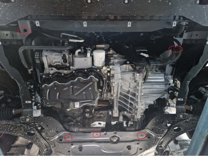 Bunnplate stål Ford Transit Custom 2023 -> / Vw Transporter T7 2024 -> | Motordeksel - Beskyttelse deksel under motor – bilde 9