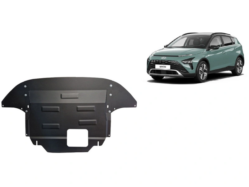 Bunnplate stål Hyundai Bayon 2021 -> | Motordeksel - Beskyttelse deksel under motor