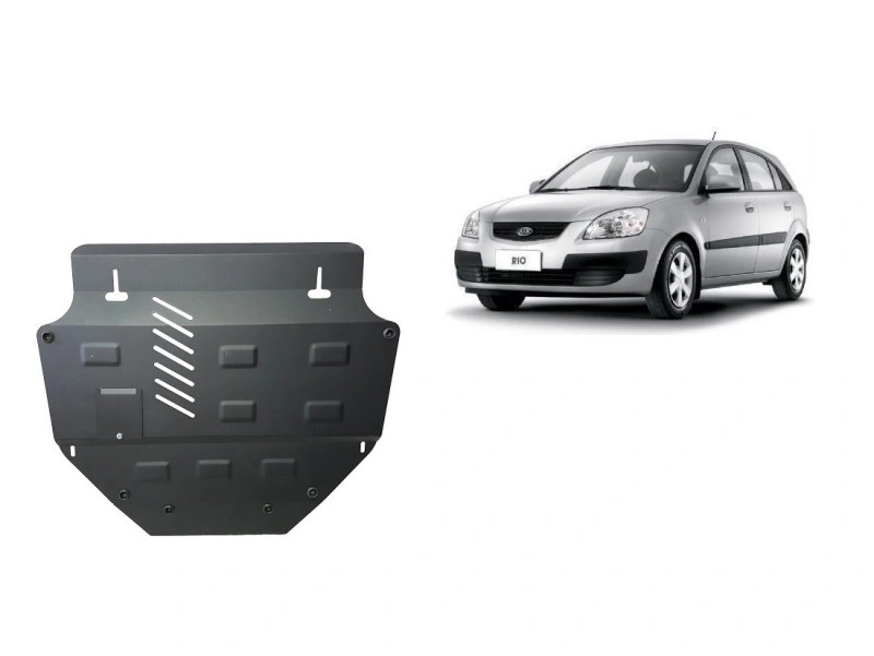 Bunnplate stål Kia Rio 2 2005 - 2011 | Motordeksel - Beskyttelse deksel under motor