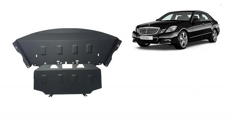 Bunnplate stål Mercedes-Benz E (W212/S212) 2009 - 2016 │ RWD med bakhjulsdrift - Motordeksel - Beskyttelse deksel under motor