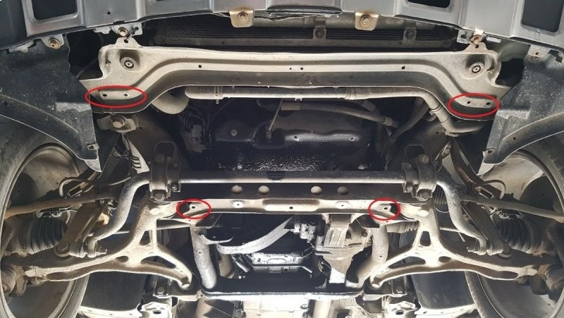 Bunnplate stål Mercedes-Benz ML (W164) 2005 - 2011 │ Motordeksel - Beskyttelse deksel under motor + girkasse – bilde 9