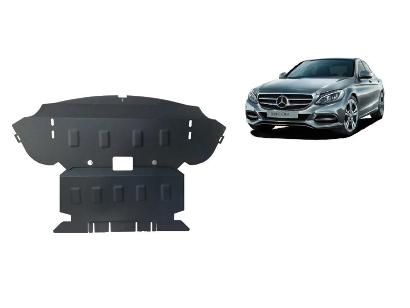 Bunnplate stål Mercedes C-Klasse W205 4x4 2014 - 2021 | Motordeksel - Beskyttelse deksel under motor