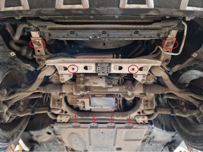 Bunnplate stål Mercedes GLC X253 2015 - 2022 | Motordeksel - Beskyttelse deksel under motor – bilde 5