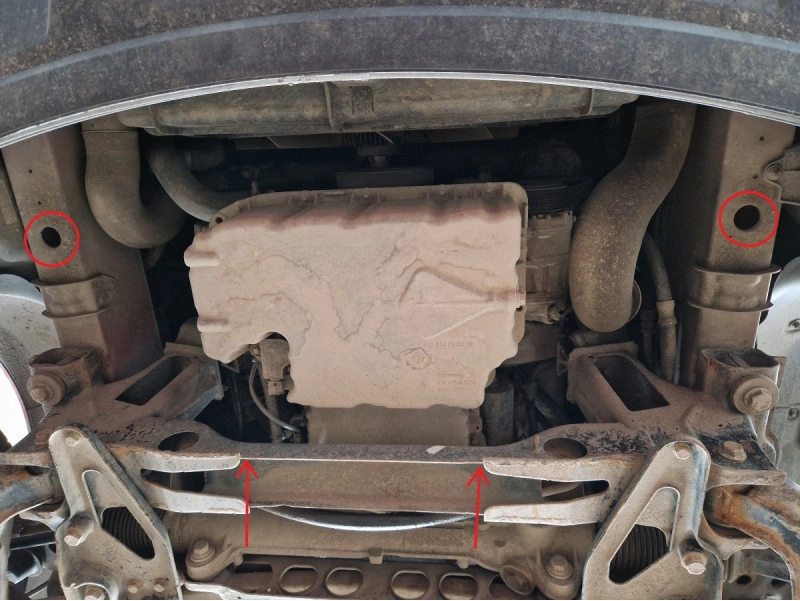 Bunnplate stål Mercedes Sprinter 2006 - 2018 / Vw Crafter 2006 - 2016 | Motordeksel - Beskyttelse deksel under motor – bilde 4