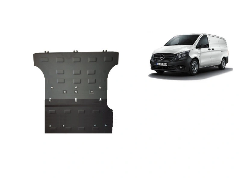Bunnplate stål Mercedes V-Klasse W447 4x2 2014 -> | Motordeksel - Beskyttelse deksel under motor