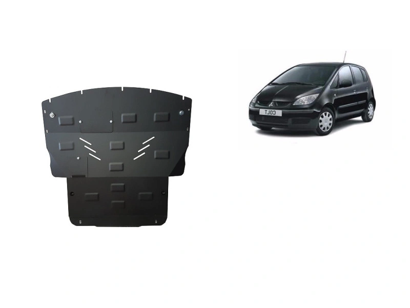 Bunnplate stål Mitsubishi Colt 2002 - 2013 | Motordeksel - Beskyttelse deksel under motor