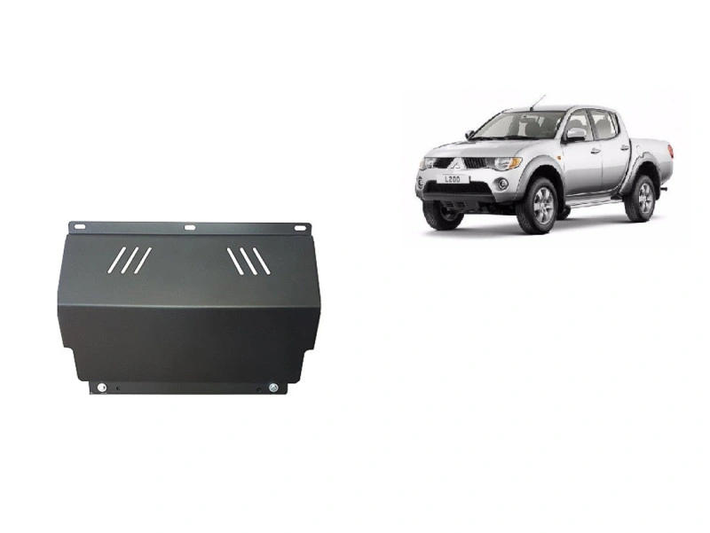 Bunnplate stål Mitsubishi L 200 2005 - 2015 | Radiatordeksel - Beskyttelse deksel under radiator
