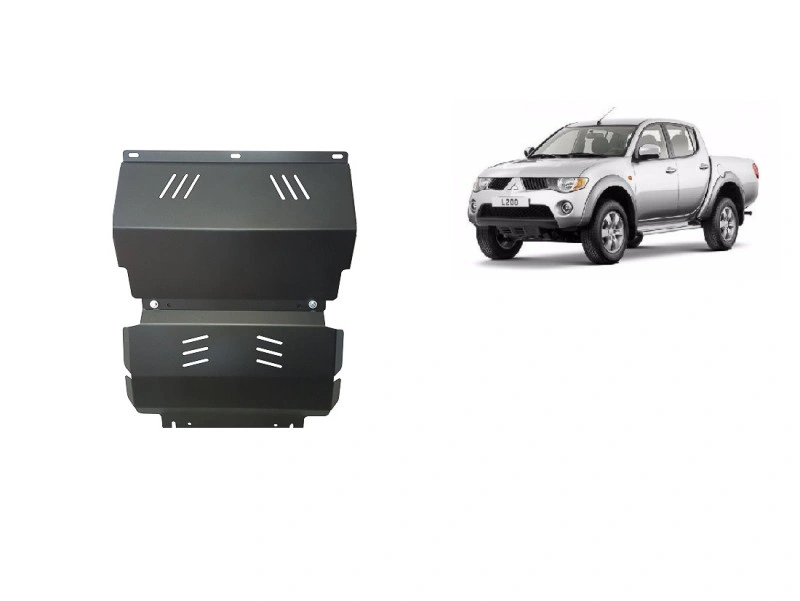 Bunnplate stål Mitsubishi L200 2005–2015 │ Motordeksel - Beskyttelse deksel under motor