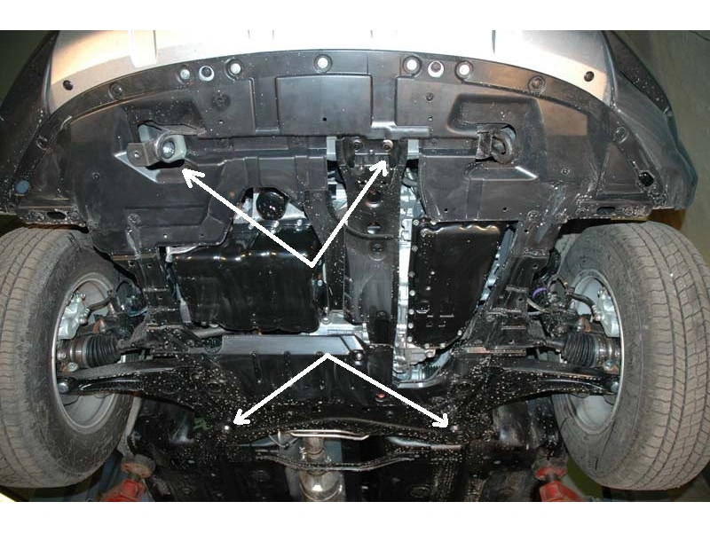Bunnplate stål Mitsubishi Outlander II 2006 - 2012 / Citroen C4 Aircross 2012 - 2017 | Motordeksel - Beskyttelse deksel under motor – bilde 10