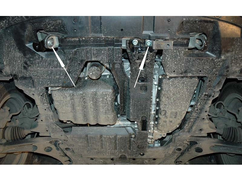 Bunnplate stål Mitsubishi Outlander II 2006 - 2012 / Citroen C4 Aircross 2012 - 2017 | Motordeksel - Beskyttelse deksel under motor – bilde 11