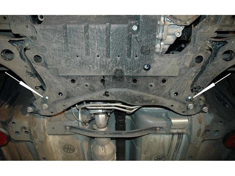 Bunnplate stål Mitsubishi Outlander II 2006 - 2012 / Citroen C4 Aircross 2012 - 2017 | Motordeksel - Beskyttelse deksel under motor – bilde 12