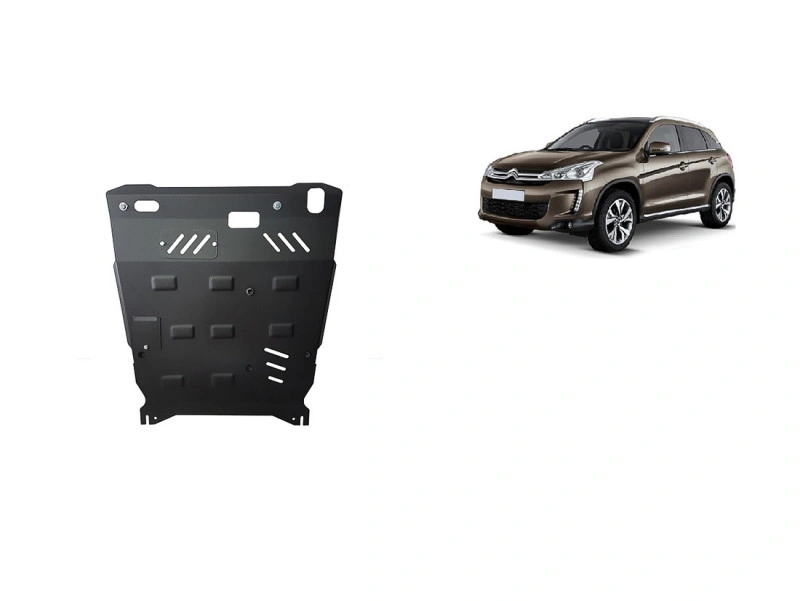 Bunnplate stål Mitsubishi Outlander II 2006 - 2012 / Citroen C4 Aircross 2012 - 2017 | Motordeksel - Beskyttelse deksel under motor – bilde 3