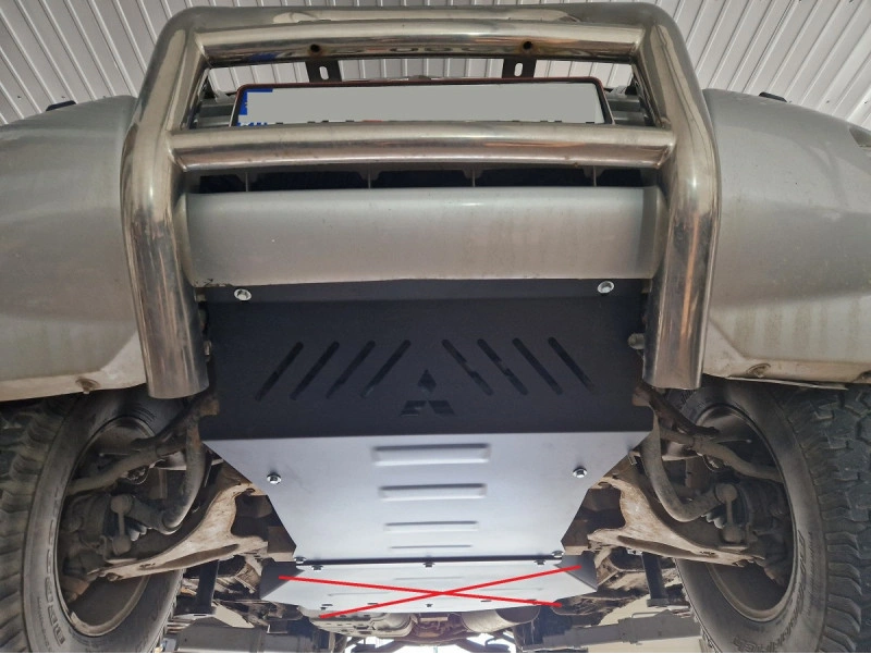 Bunnplate stål Mitsubishi Pajero 3 (V60, V70) 1999 - 2007 | Motordeksel - Beskyttelse deksel under motor – bilde 5