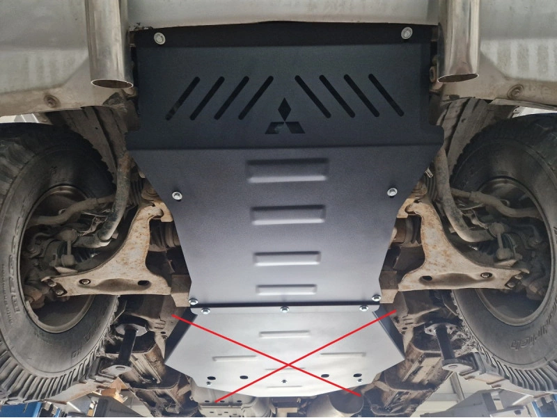 Bunnplate stål Mitsubishi Pajero 3 (V60, V70) 1999 - 2007 | Motordeksel - Beskyttelse deksel under motor – bilde 6