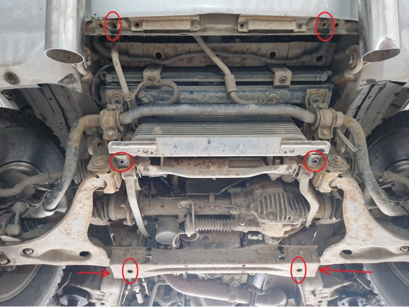 Bunnplate stål Mitsubishi Pajero 3 (V60, V70) 1999 - 2007 | Motordeksel - Beskyttelse deksel under motor – bilde 7