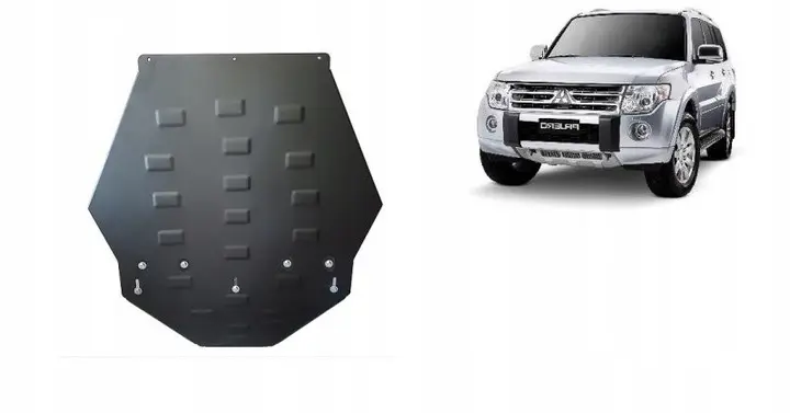 Bunnplate stål Mitsubishi Pajero IV 2006 - 2021 │ beskyttelse deksel under girkasse