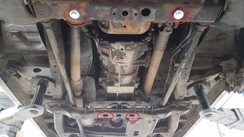 Bunnplate stål Mitsubishi Pajero IV 2006 - 2021 │ beskyttelse deksel under girkasse – bilde 8