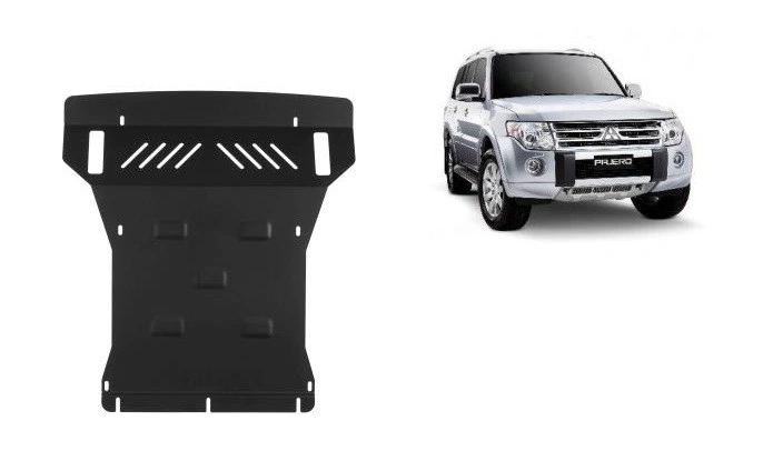Bunnplate stål Mitsubishi Pajero IV 2006 - 2021 │ Beskyttelse deksel under motor