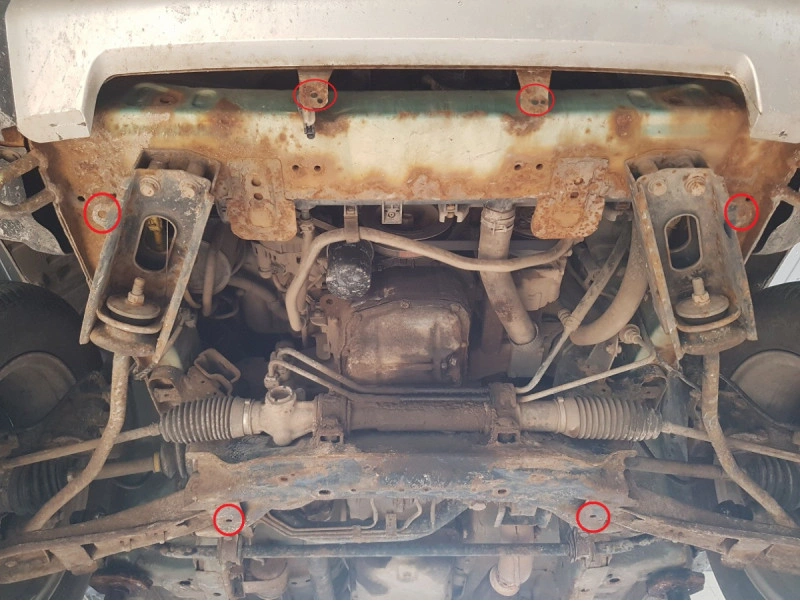 Bunnplate stål Mitsubishi Pajero Pinin 1997 - 2007 | Motordeksel - Beskyttelse deksel under motor – bilde 5