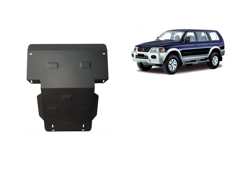 Bunnplate stål Mitsubishi Pajero Sport 1 1998 - 2007 | Motordeksel - Beskyttelse deksel under motor