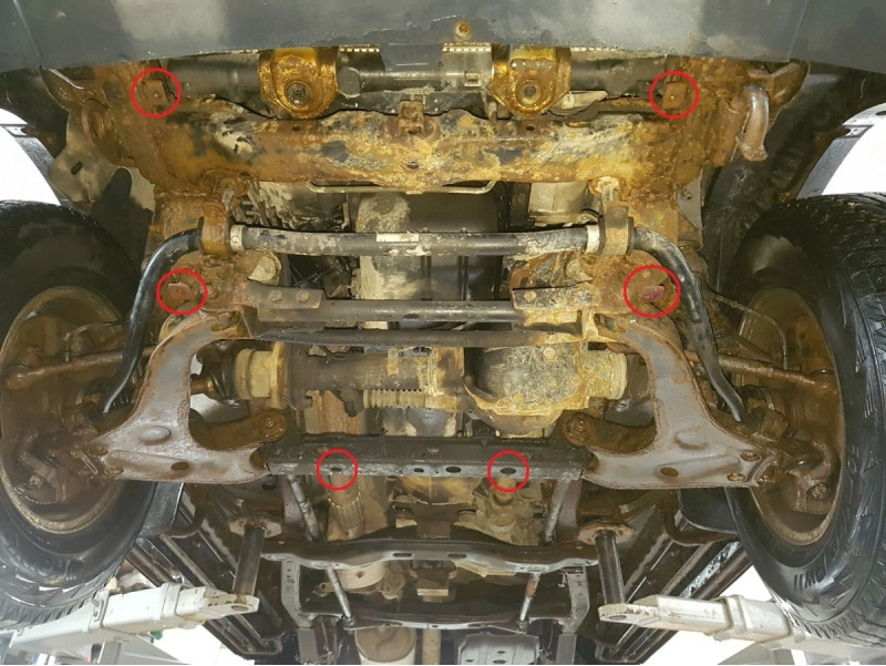 Bunnplate stål Mitsubishi Pajero Sport 1 1998 - 2007 | Motordeksel - Beskyttelse deksel under motor – bilde 4