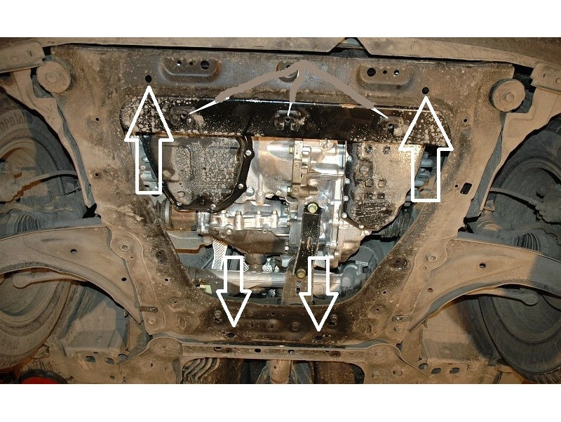 Bunnplate stål Nissan Juke 2010 - 2019 | Motordeksel - Beskyttelse deksel under motor – bilde 6