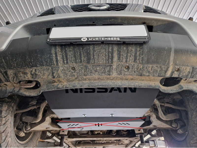 Bunnplate stål Nissan Navara 2005 - 2015 | Radiatordeksel - Beskyttelse deksel under radiator – bilde 5