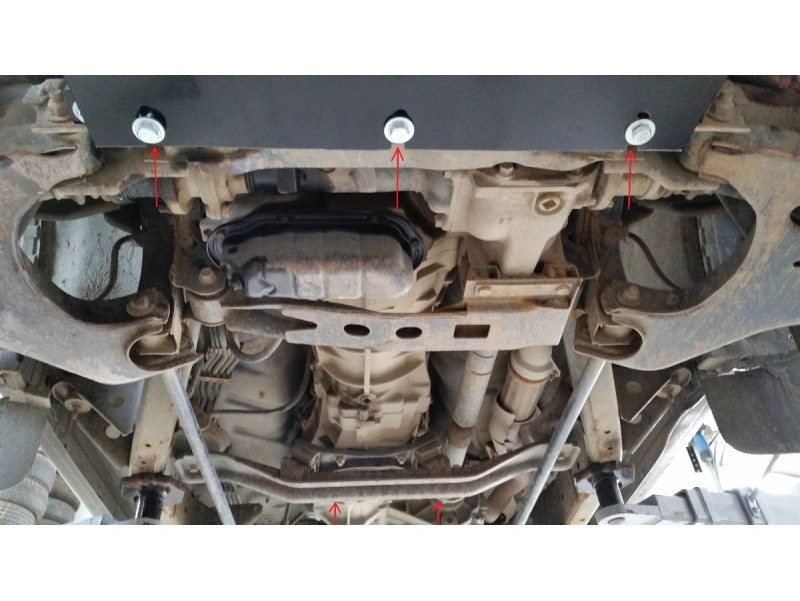Bunnplate stål Nissan Pick Up 1997 - 2017 | Girkassedeksel - Beskyttelse deksel under girkasse – bilde 5