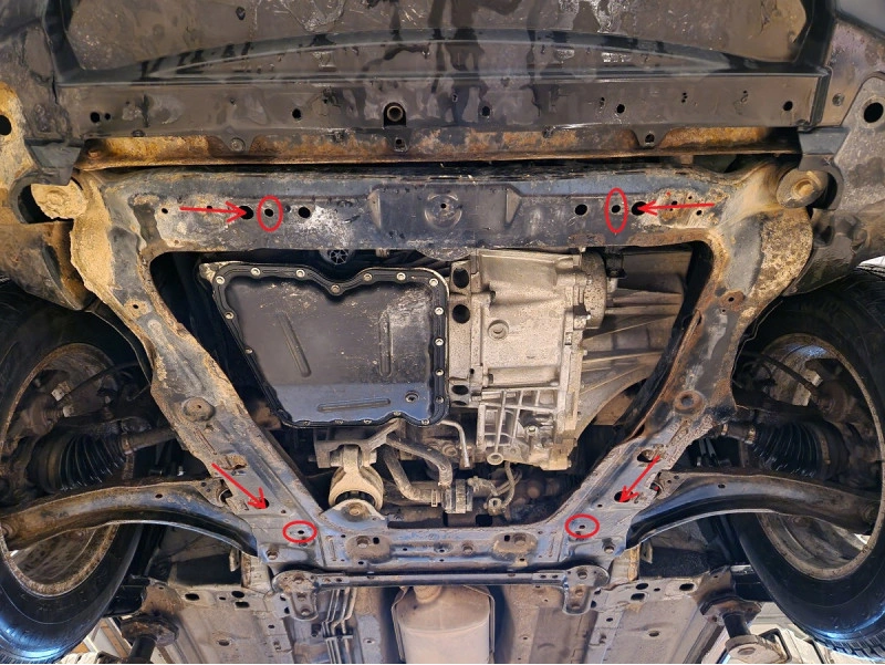 Bunnplate stål Nissan X-Trail T31 2007 - 2013 | Motordeksel - Beskyttelse deksel under motor – bilde 6