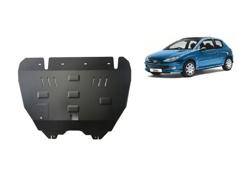 Bunnplate stål Peugeot 206 1998 - 2012 | Motordeksel - Beskyttelse deksel under motor