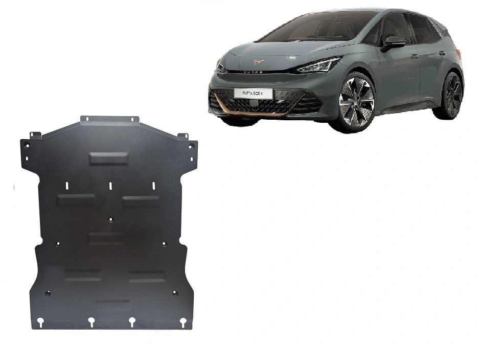 Bunnplate stål Skoda Enyaq iV / VW ID.3 / VW ID.4 / VW ID.5 / Audi Q4 e-Tron / Cupra Born | Motordeksel - Beskyttelse deksel under elmotor – bilde 5