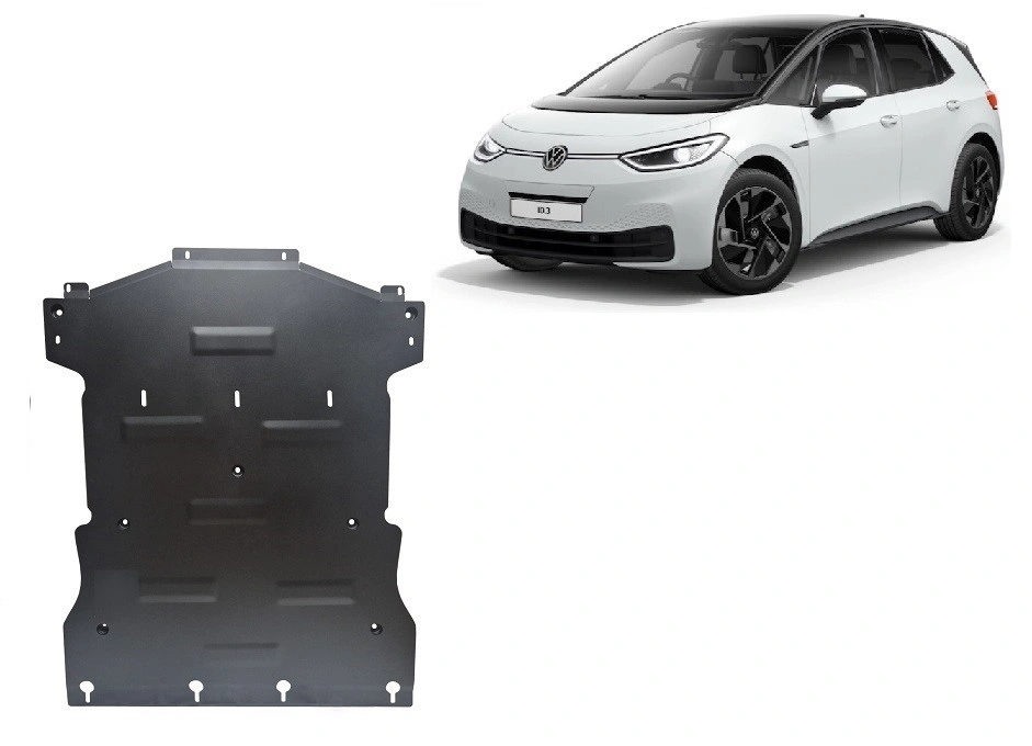 Bunnplate stål Skoda Enyaq iV / VW ID.3 / VW ID.4 / VW ID.5 / Audi Q4 e-Tron / Cupra Born | Motordeksel - Beskyttelse deksel under elmotor – bilde 7