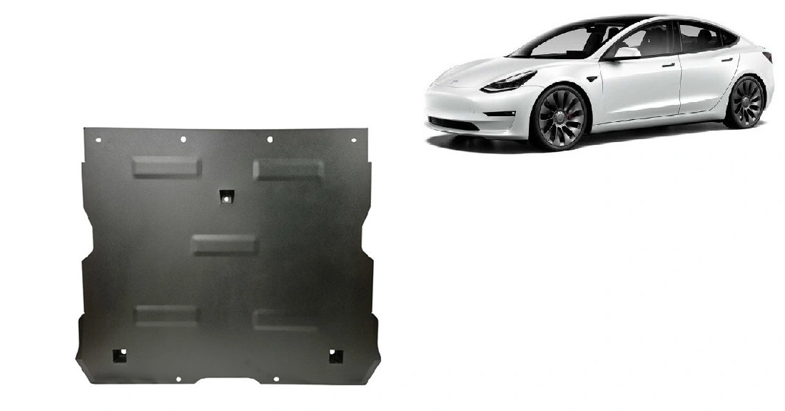 Bunnplate stål Tesla Model 3 2017 -> / Tesla Model Y 2020 - 2025 │ Elektrisk motor foran - AWD Beskyttelse deksel under elmotor