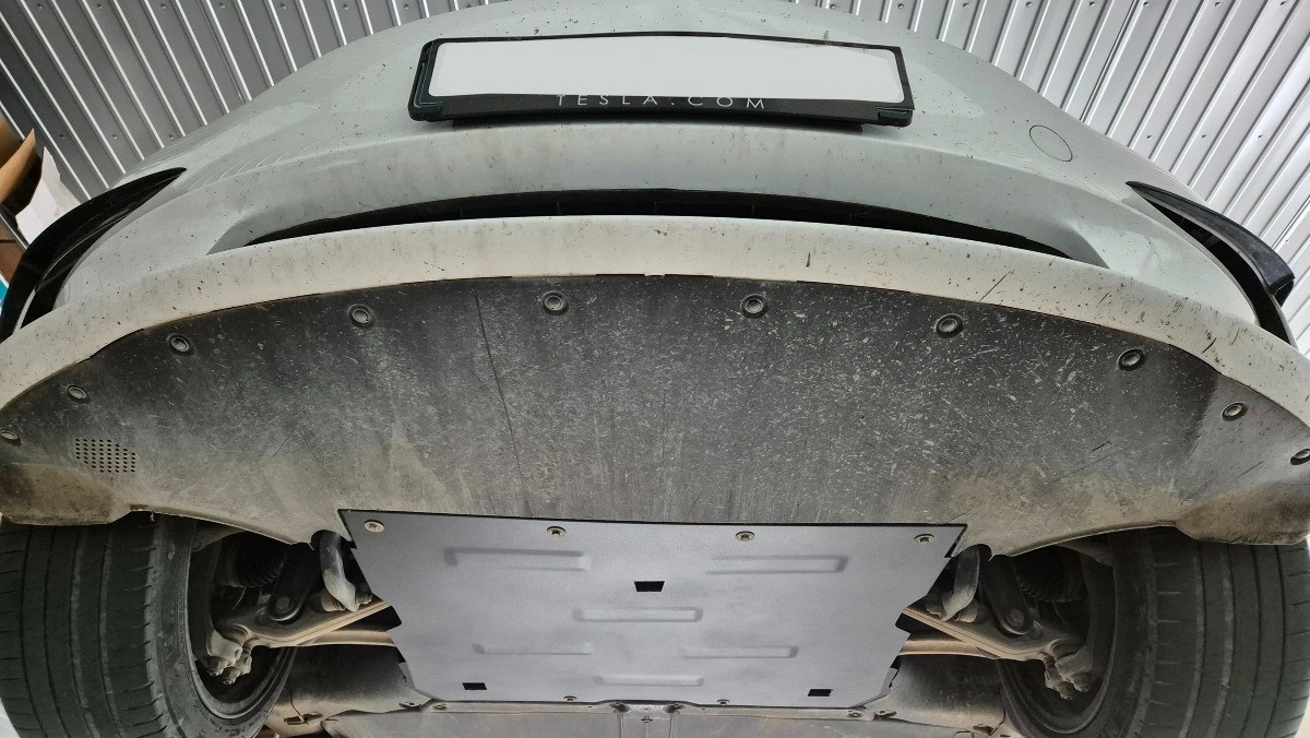 Bunnplate stål Tesla Model 3 2017 -> / Tesla Model Y 2020 - 2025 │ Elektrisk motor foran - AWD Beskyttelse deksel under elmotor – bilde 5
