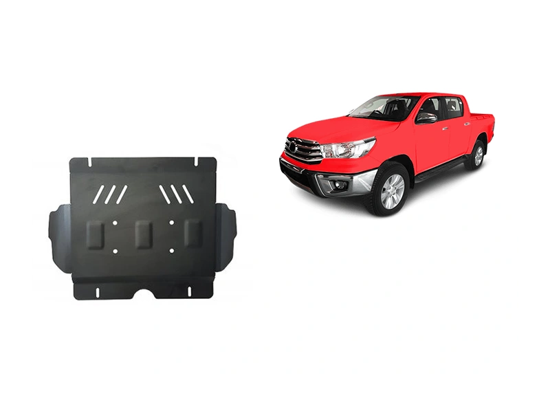 Bunnplate stål Toyota Hilux Invincible 2021 -> | Motordeksel - Beskyttelse deksel under motor Image 1