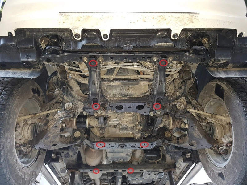 Bunnplate stål Toyota Hilux Invincible 2021 -> | Motordeksel - Beskyttelse deksel under motor Image 3