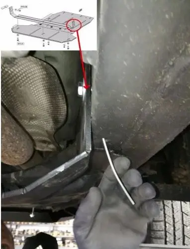 Bunnplate stål Volkswagen Amarok 2010 - 2022 | Girkassedeksel - Beskyttelse deksel under girkasse – bilde 8