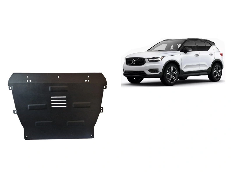 Bunnplate stål Volvo XC40 2017 -> / Volvo C40 2021 -> | Motordeksel - Beskyttelse deksel under motor