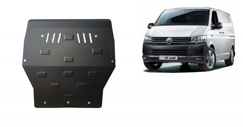 Bunnplate stål VW T5 2003 - 2015 / VW T6 2015 - 2023 │ Motordeksel - Beskyttelse deksel under motor