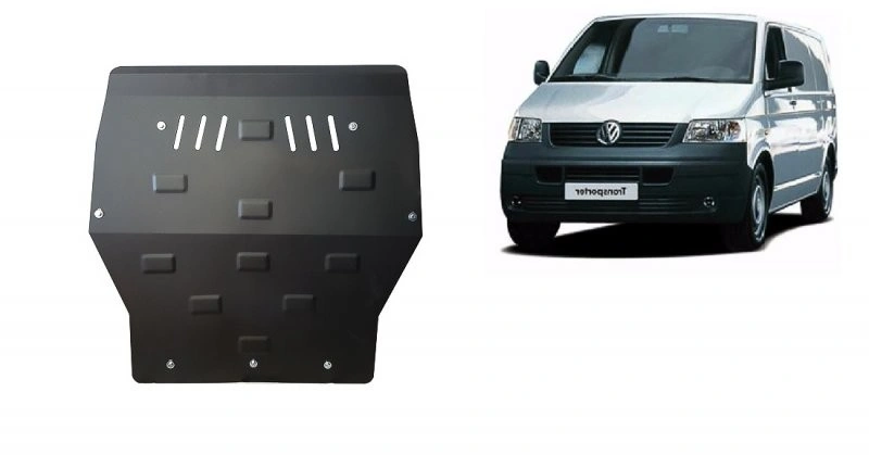 Bunnplate stål VW T5 2003 - 2015 / VW T6 2015 - 2023 │ Motordeksel - Beskyttelse deksel under motor – bilde 3