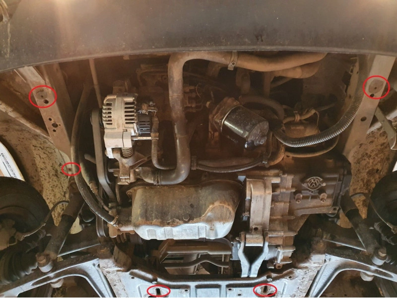 Bunnplate stål VW Transporter T4 Caravelle 1990 - 2003 / VW Transporter T4 1990 - 2003 | Motordeksel - Beskyttelse deksel under motor – bilde 5