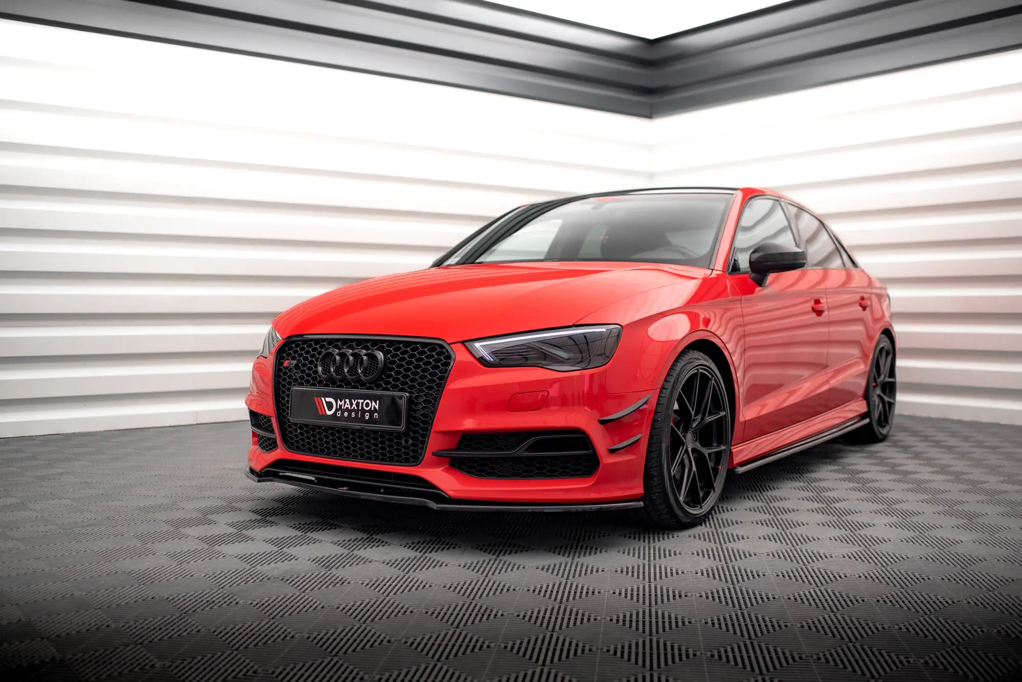Canards vinger Audi A3/S3 8V S-Line 2013 - 2016 | Glossy Black Edition – bilde 3