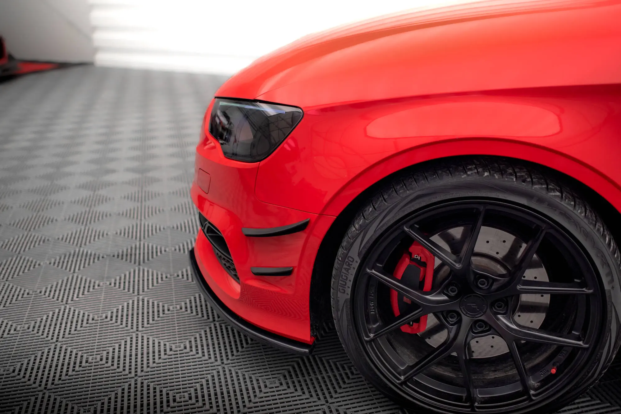 Canards vinger Audi A3/S3 8V S-Line 2013 - 2016 | Glossy Black Edition – bilde 4
