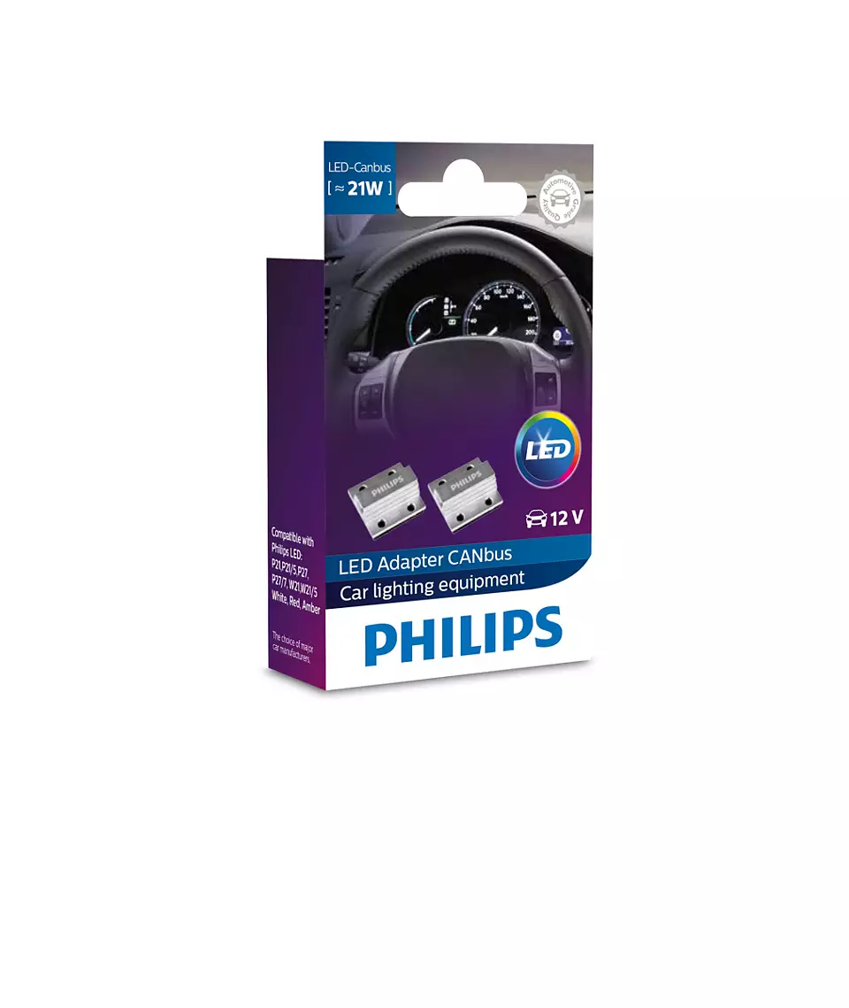 Canbus 21W motstand LED-signallys og -kupélys Philips CEA - sett 2 stk.