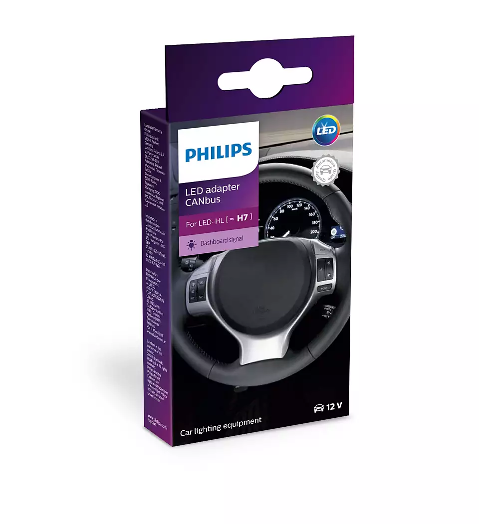 CANBUS LED-adapter H7 Philips - sett 2 stk.