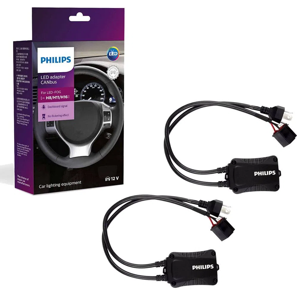 CANBUS LED-adapter H8/H11/H16 Philips - sett 2 stk. Image 6