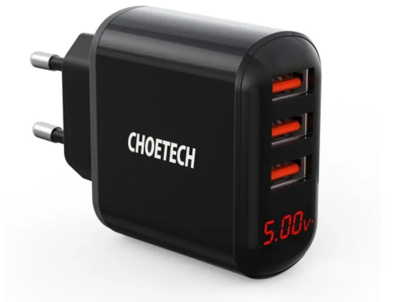 CHOETEC 3X USB 3.4A HURTIGLADER
