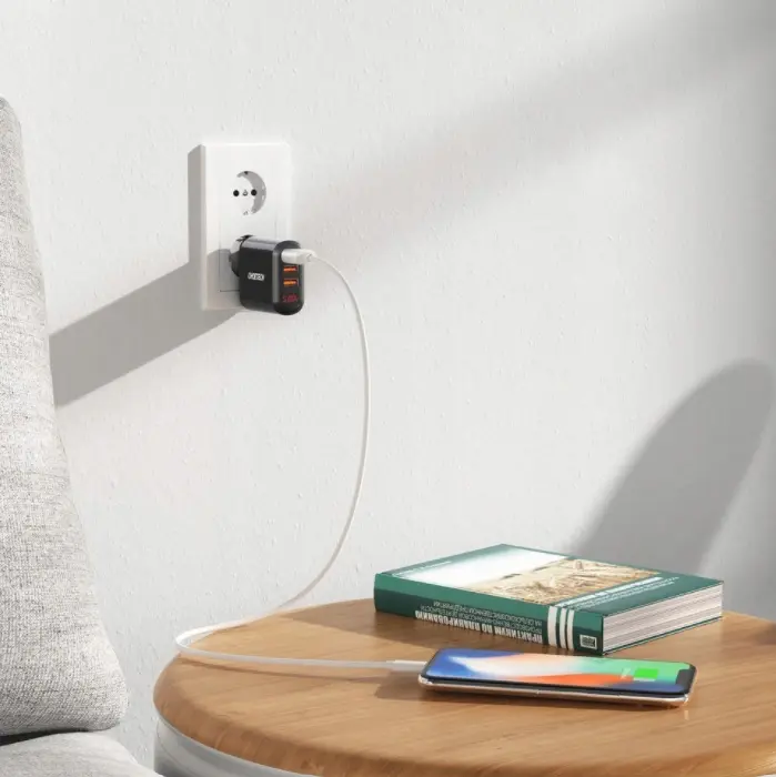 CHOETEC 3X USB 3.4A HURTIGLADER – bilde 3